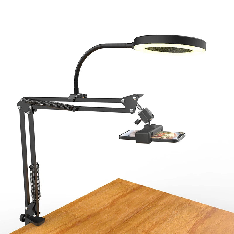 Suporte Profissional com Luz que Transforma Seus Vídeos – Para Criadores que Levam a Sério!